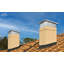 304 Stainless Steel Chimney Cap Cover - Adjustable Base for Flue Tile/Metal Chimney Leader, Rain & Spark Arrestor Mesh Screen, Install Kit Included - 13x24 inch