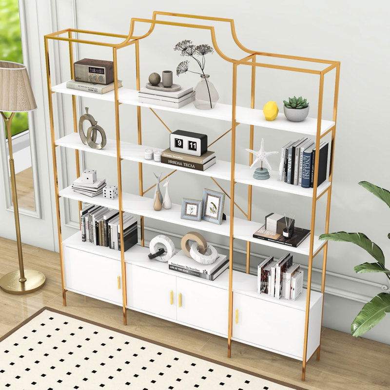 Tailon 4-Tiers Home Office Bookcase Bookshelf, Storage Cabinet and Display Shelf