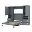 Lit escamotable Murphy avec placard, tiroirs et tablettes-338318466-338318465