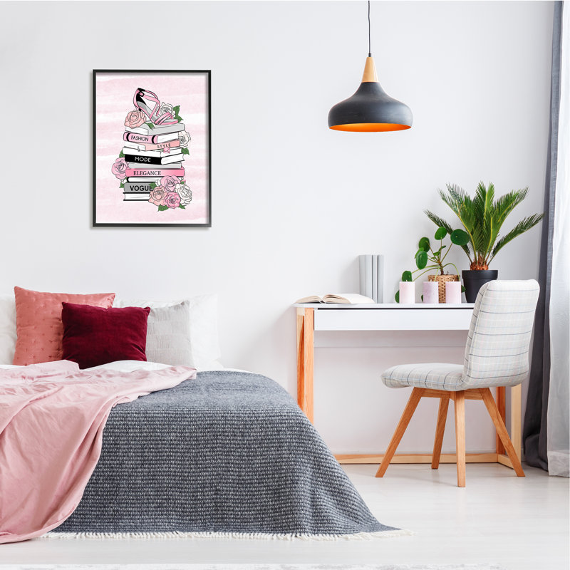 "Fashion Style Elegance" par Glamourous, H 24 po x l 30 po, Giclée encadrée noir minuit