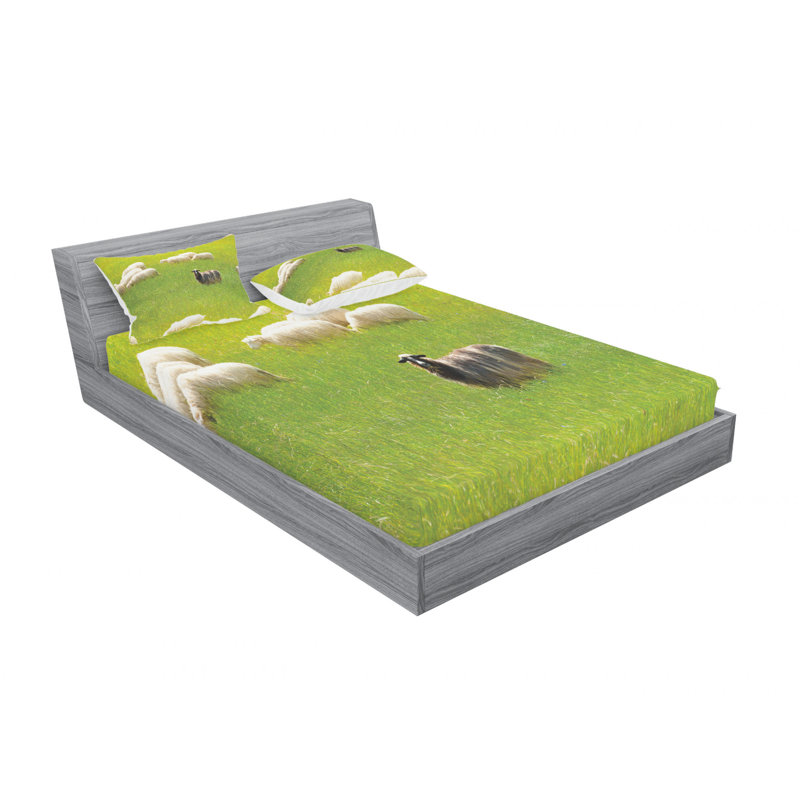 Ensemble de draps Sheep Entre Goatson, Ensemble de drap pour grand lit avec drap-housse