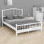 Lit plateforme en bois pour chambre à coucher avec tête de lit arquée-1299771765-1299771771