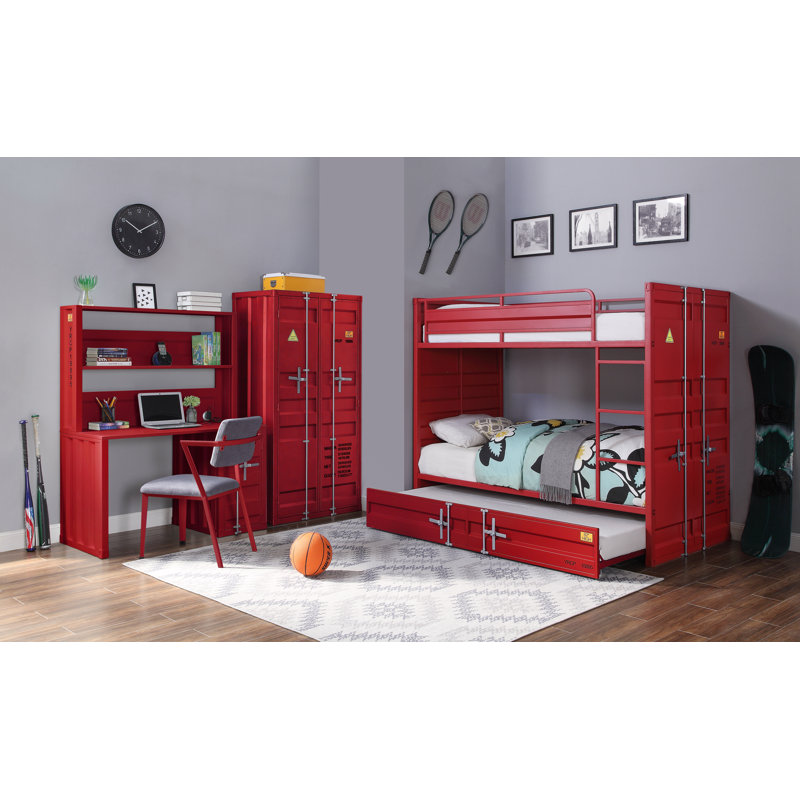 Medau Metal Computer Desk, Red