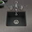 Houzer Platus 20 in Fireclay Undermount Square Bar Sink with Strainer and Grid-102751649