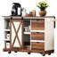 - Îlot de cuisine de style 55,5 po, abattant, étagère à épices, tablettes de rangement et rangement de salle à manger, tablette réglable d'organisation,