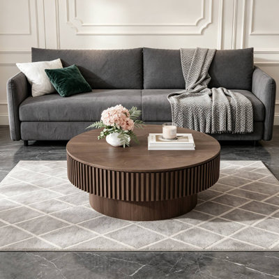MDF Round Coffee Table With Storage
