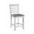 Fulkerson Ladder Back Counter Chair in White/Brown