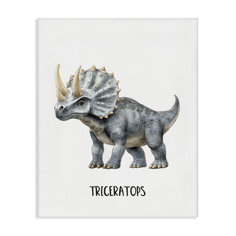 «Meet The Triceratops», conception par Christine Simpson Art, H 30 po x l 24 po