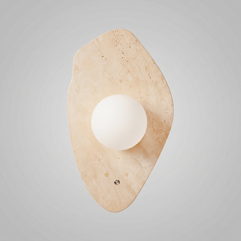 Organic Travertine Plug-In Wall Light