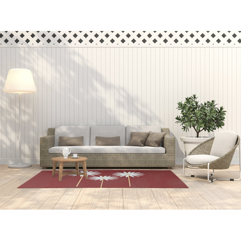 Altom Chenille Floral Indoor Rug, Rectangle 3' x 5'