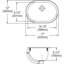 Lavabo de salle de bain ovale à double fixation avec trop-plein Asana-349595153