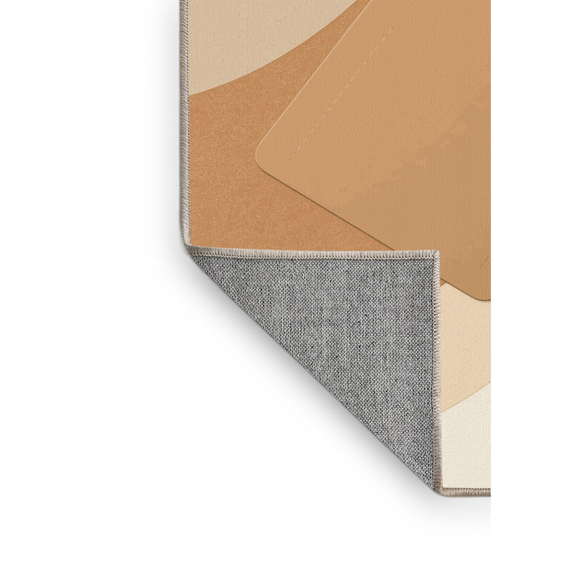 Tapis minimaliste beige Paxton Pilates Workout, 7 x 10