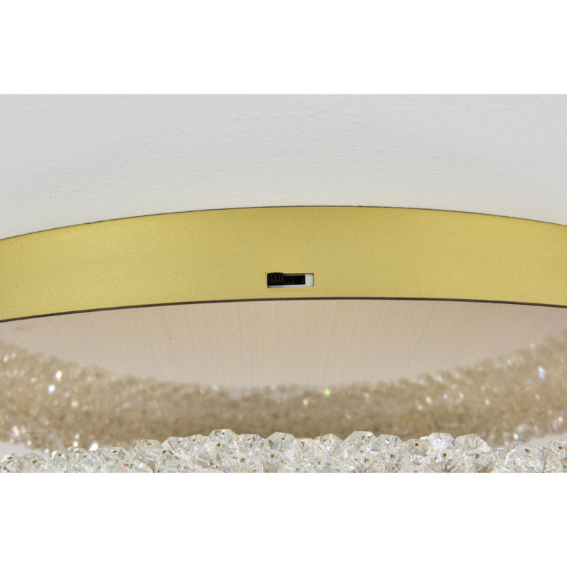 Bridgeton LED Semi Flush Mount, 5.5" H x 22" W x 22" D, Satin Gold