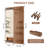 Wall Mounted Full Length Mirror, Full Body Mirror with Shelf, Full Body Mirror with Hook Wall Mounted Mirror with Multifunctional Design Panel