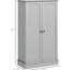 Étagère de garde-manger de 41 po, 12 tablettes de porte, 12 portes doubles, 5 tablettes, réglable, gris papier pour rangement dans la cuisine