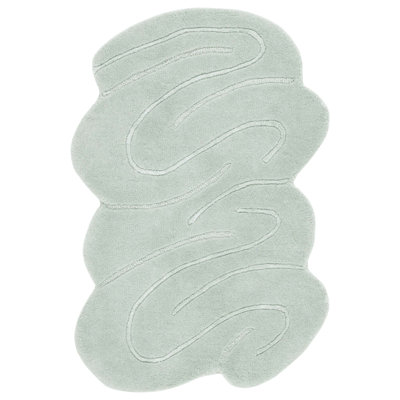 Tapis de couleur unie en laine touffeté à la main en viscose