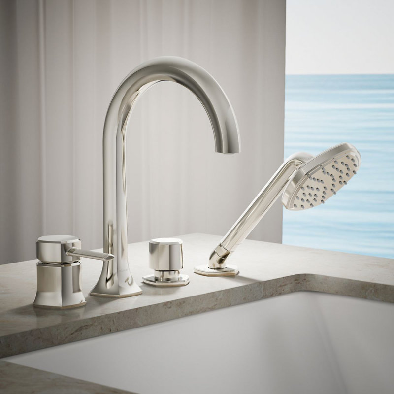 Support de douche à main et soupape de dérivation à deux voies Occasion, Nickel poli éclatant
