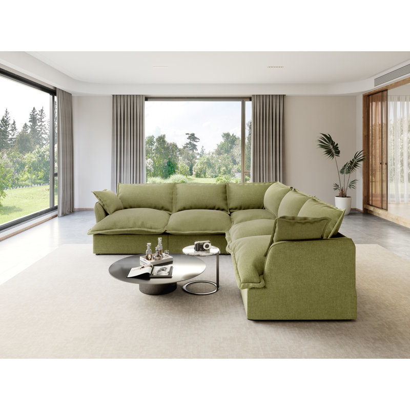 Canapé modulaire rembourré en duvet, canapé convertible Comfty pour siège profond, housses de coussins amovibles