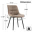 Chaise d'appoint rembourrée en similicuir Emsley avec pieds en métal-6037372