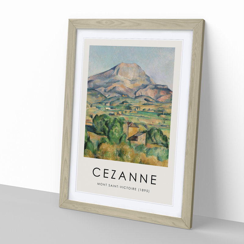 Mont Sainte Victoire Vol.1 by Paul Cezanne - Picture Frame Painting, 36cm H x 27cm W x 2cm D, Oak