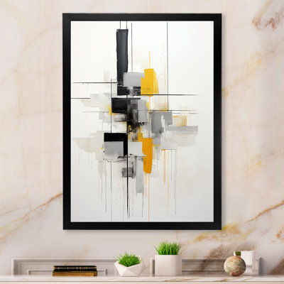 Franciscus gris jaune, minimalisme pureté de la forme VI sur toile