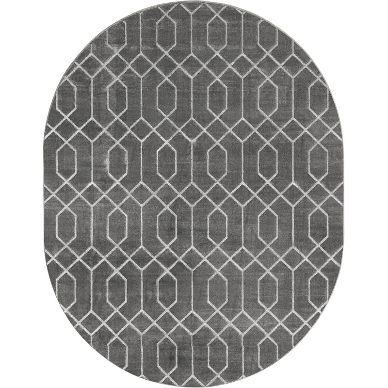 Corando Geometric Indoor Rug, Oval 7'10" x 10'