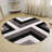 Hajredin Collection Black/Grey Abstract Angle Area Rug, 8' X 10'-215485921