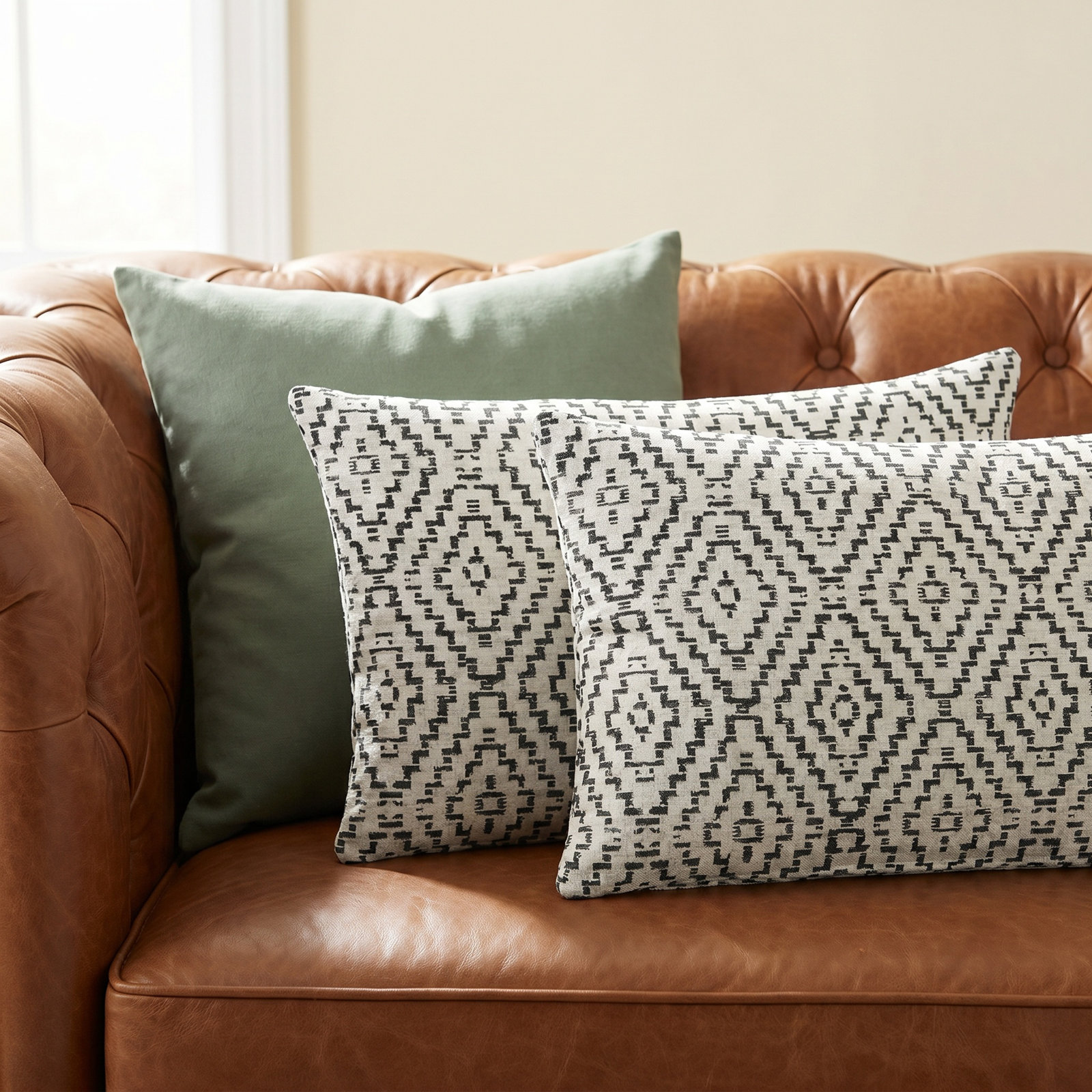 New Sunbrella 2023 Sunbrella® Indoor/Outdoor Lumbar Throw Pillow, 16" x 26", Gray Geometric