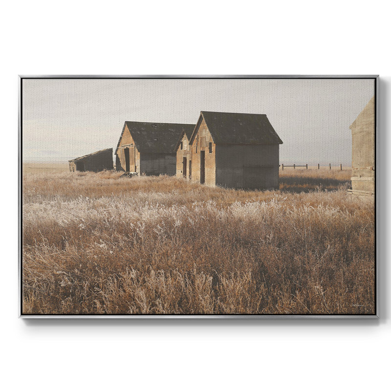 The Old Farm, reproduction d'art sur toile, H 25 po x l 37 po x P 2 po, Argent