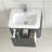 Modern 24" Floating Wall Mount Single Bathroom Vanity With Ceramic Sink Top