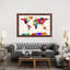 Map Of The World (Abstract Painting) II by Michael Tompsett - Print on Canvas-42157138-56803696