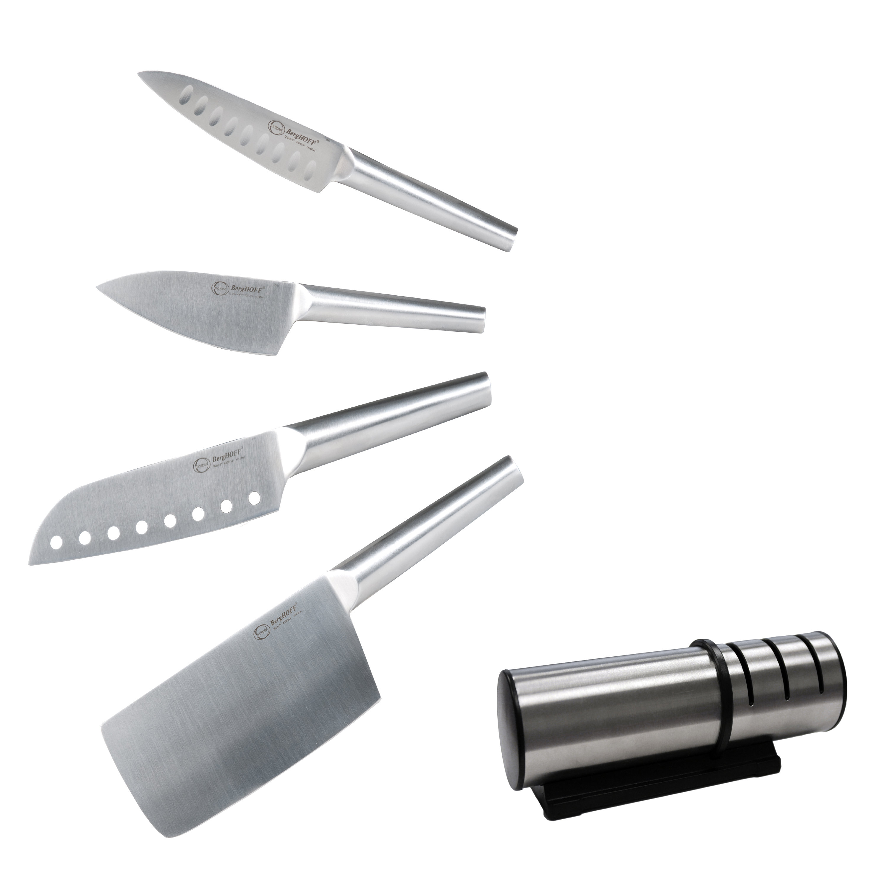 BergHOFF Straight 5 Piece Santoku Knife Set with Sharpener & Reviews