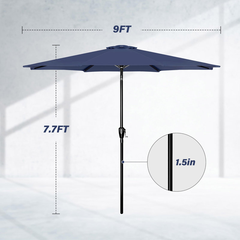 Parasol de patio pour l'extérieur, Bleu très foncé