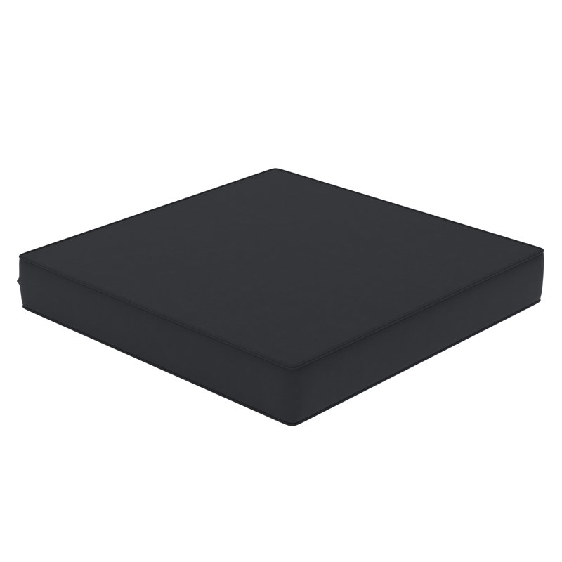 Coussin de siège pour repose-pieds Sunbrella®, Toile Sunbrella® noir, 24 po x 24 po
