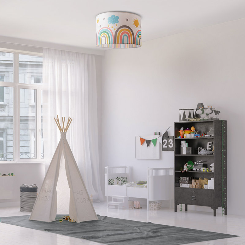 Klara Fabric Flush Ceiling Light