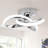 Modern 6000K LED Flush Mount Light Nickel Metal, Dimmable, ETL Certified, 18W Ceiling Fixture
