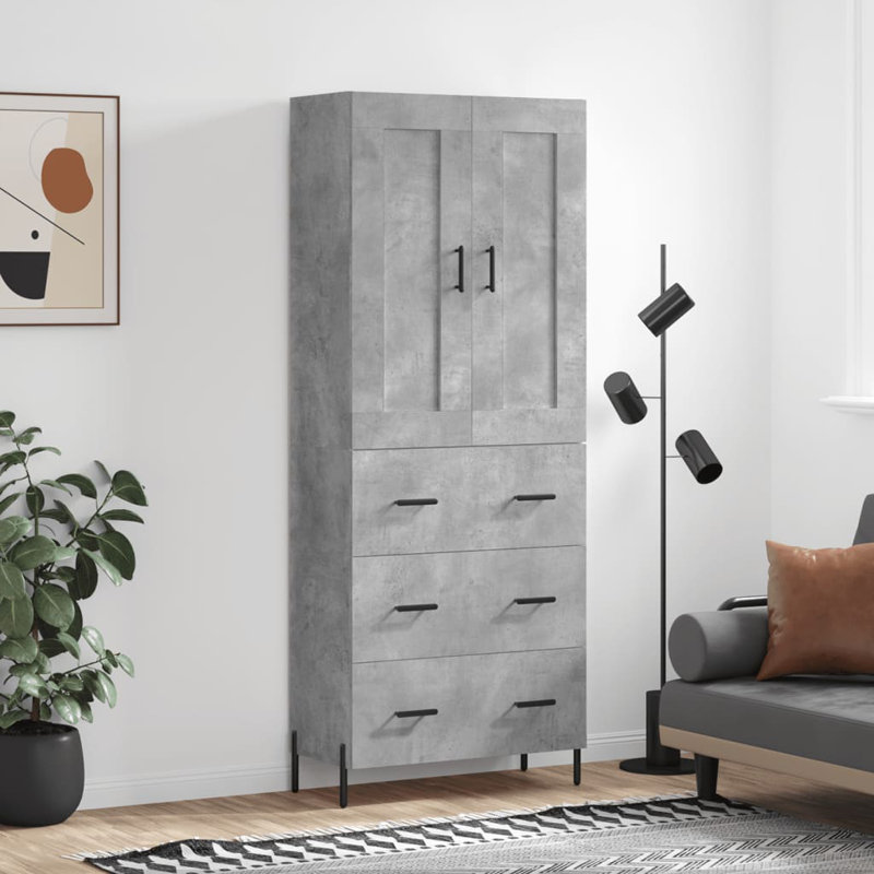 69.5cm Sideboard, Concrete Grey