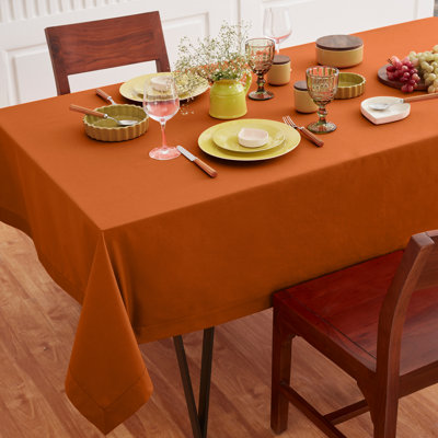 Dru Cotton Linen Plain Tablecloth