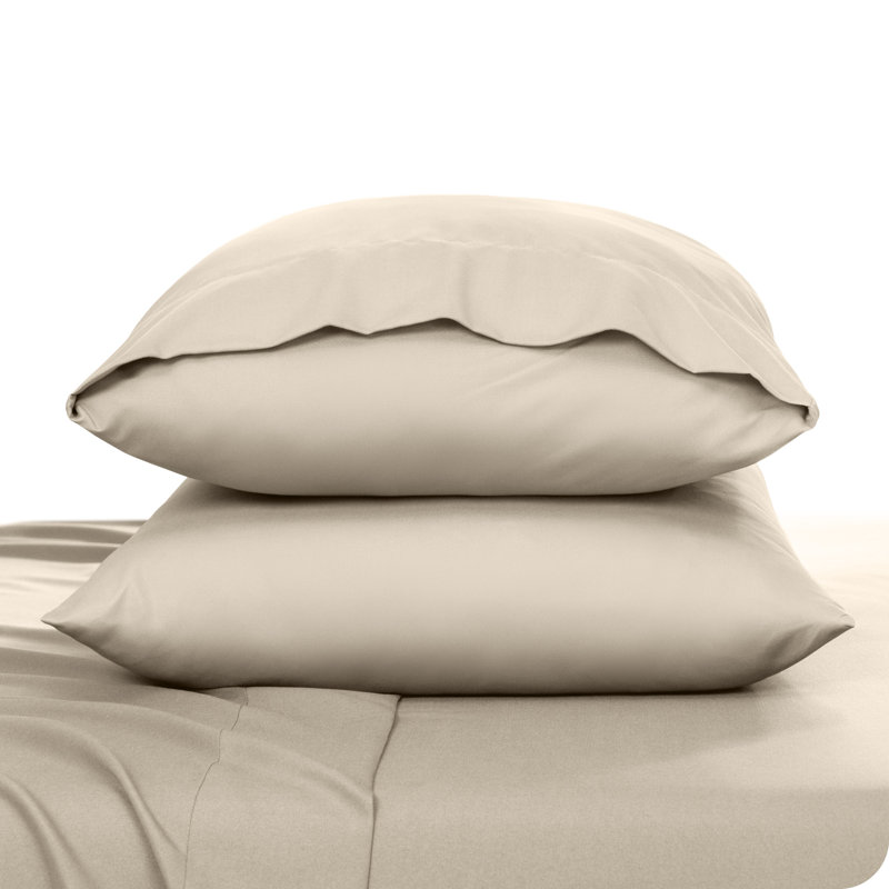 Fermeture d'enveloppe en microfibre, Sable, Taie d’oreiller standard