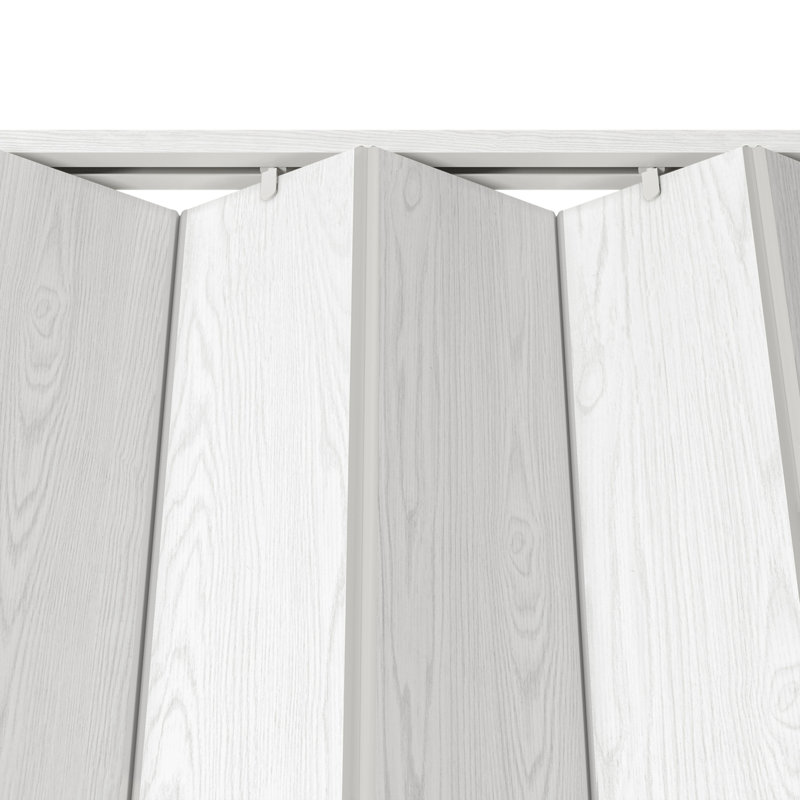 Portes accordéon pliables à double paroi, 32 po x 80 po, Chêne blanc