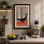 Whale in Geometry Mid-Century - Wrapped Canvas-1301123154-1301123159