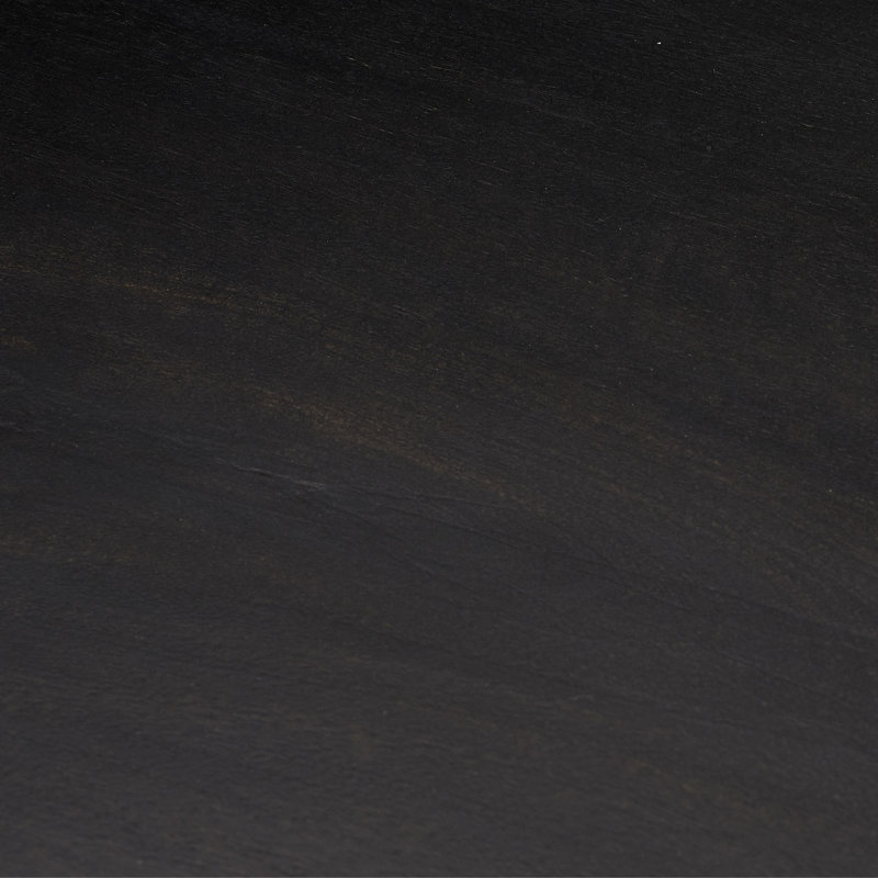 Black Mango Wood Rectangular Dining Table for Eight