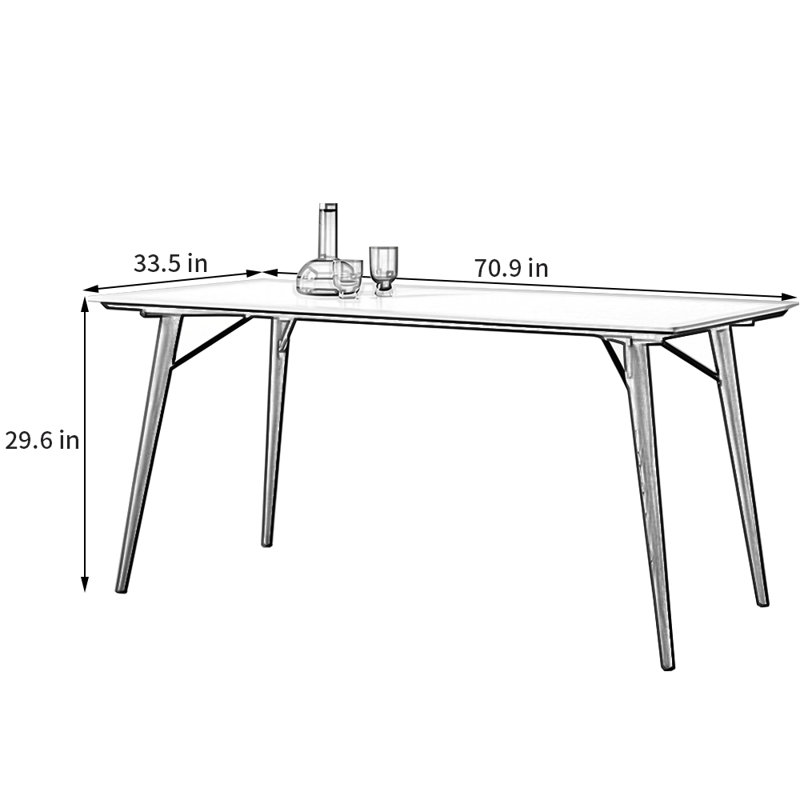 Rubith, L 31,5 po x L 70,9 po, Blanc / Blanc