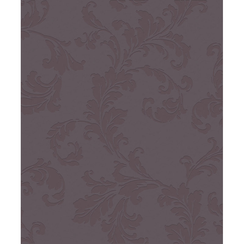 Emporium 10m x 53cm 3D Embossed Matte Wallpaper Roll, Purple