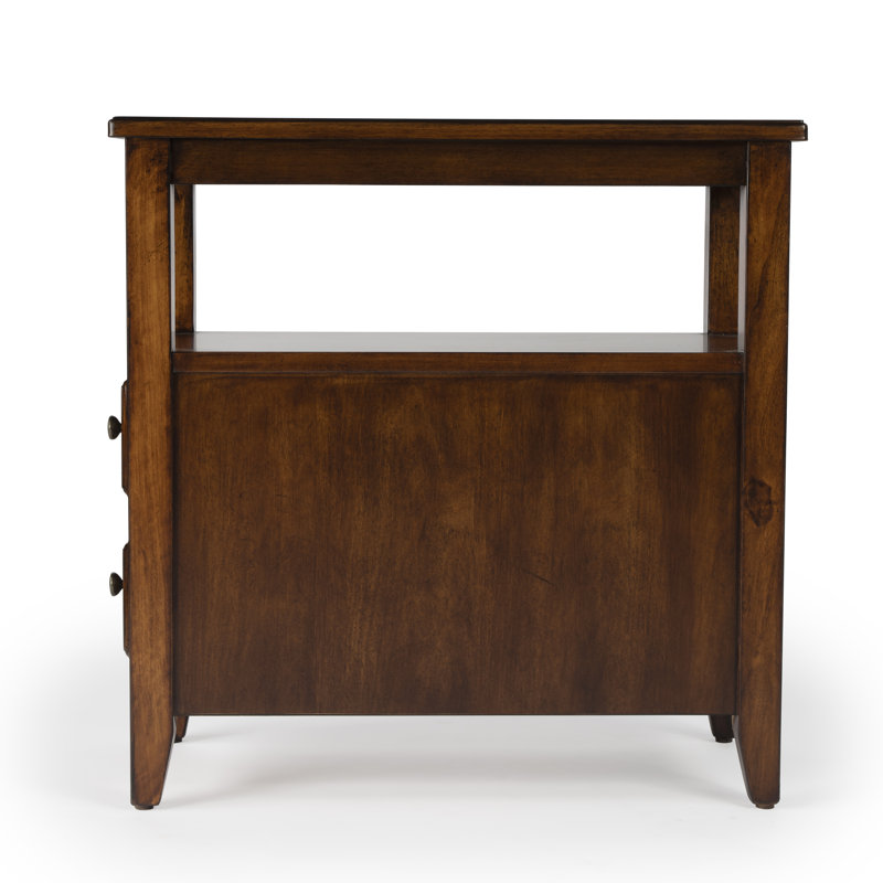 Marcus Side Table with Storage, Antique Cherry