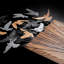 Élégant accessoire mural décoratif en bois, noyer et noir, 17,7 po x 33,9 po | 100% bois (épaisseur: 1,2 po) et métal (épaisseur: 0,06 po) | Parfait pour la décoration intérieure, facile à fixer au mur, élégant et fonctionnel-1060848649