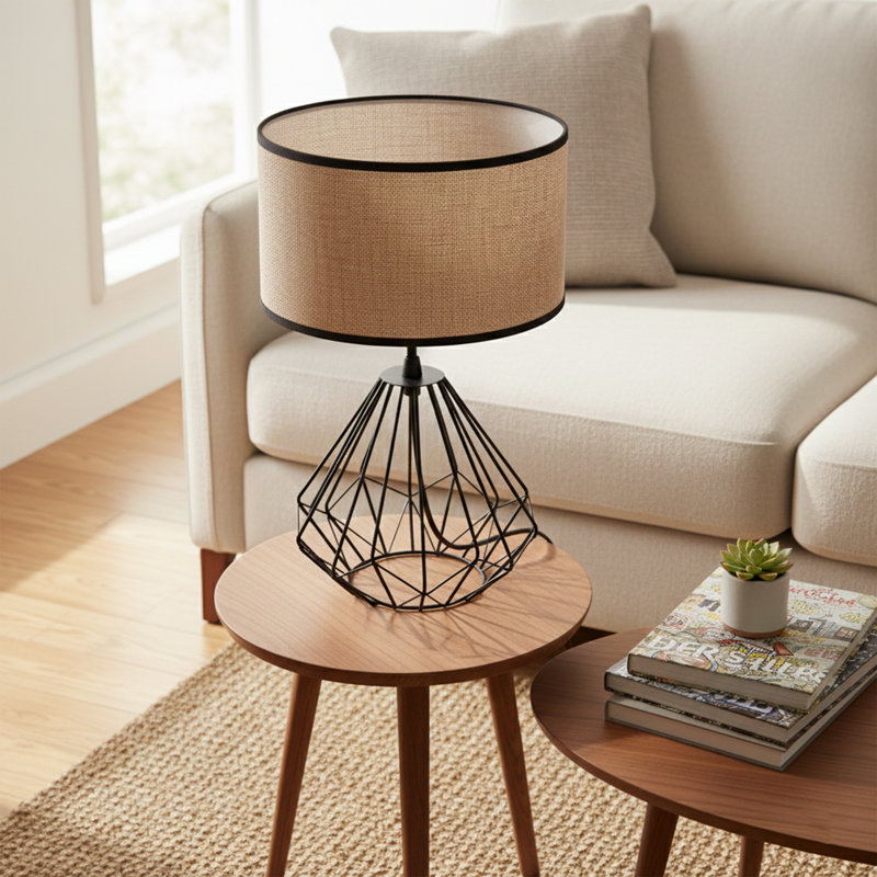 Lampe de table Valerius, Beige clair, Encre