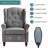 Accent Wingback Recliner Chair with Massage and Heat-325601061
