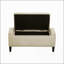 Banc de rangement moderne avec repose-pieds polyvalent, sièges confortables et rangement dissimulé pour les salons et les chambres