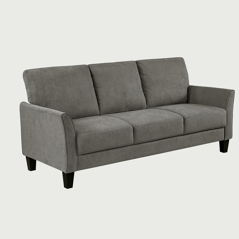 Canapé 3 places Modern, Gris brun, H 36,5 po x l 78,5 po x P 34 po, 3